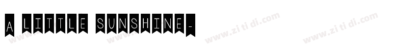 A little sunshine字体转换